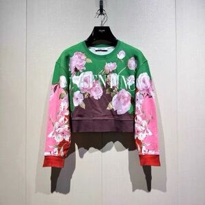 🚩steal authentic Valentino Floral Cropped Sweatshirt
